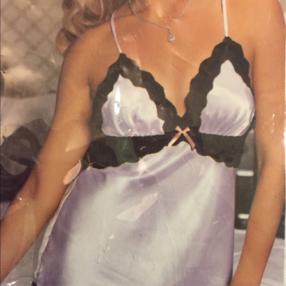 Sexy Satin and Lace Chemise Lingerie